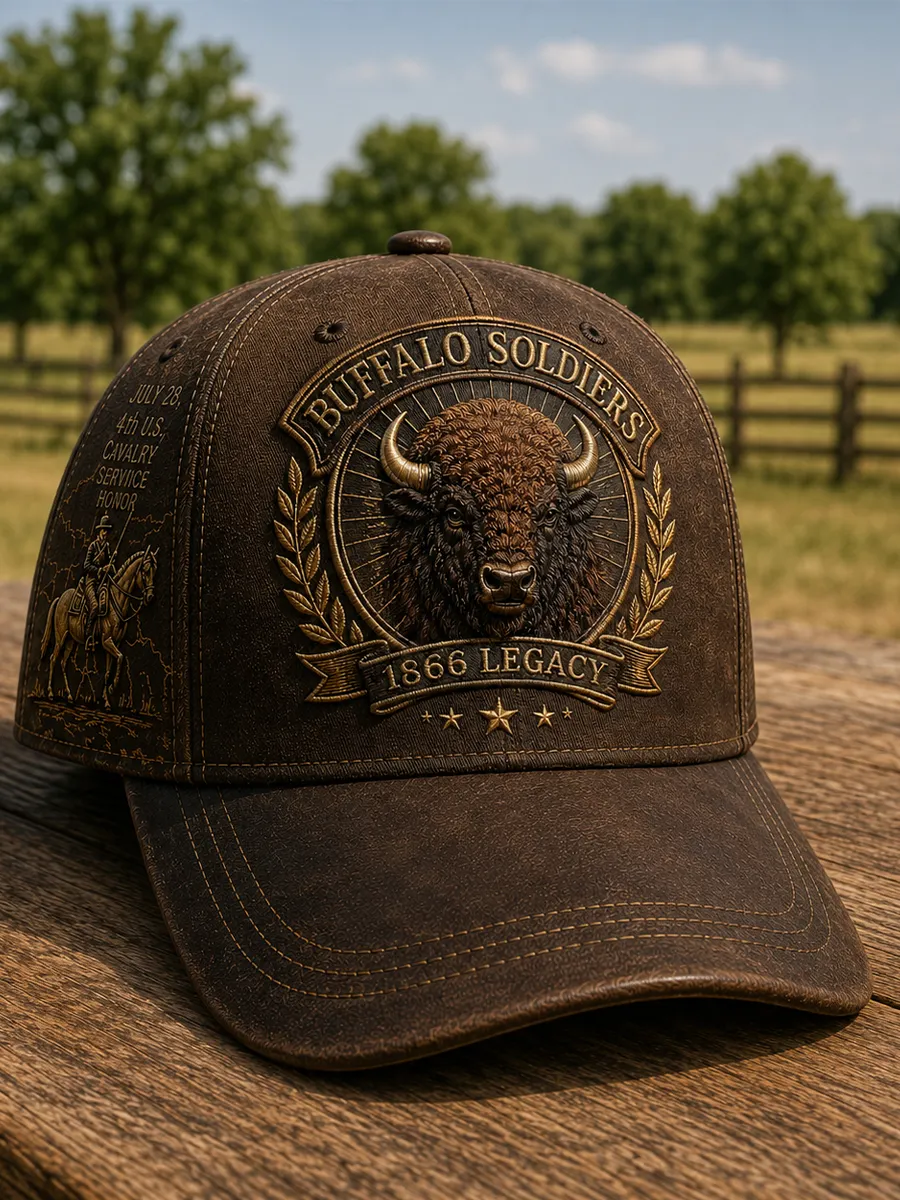 Buffalo Soldiers 1866 Heritage Art Print Vintage Baseball Cap