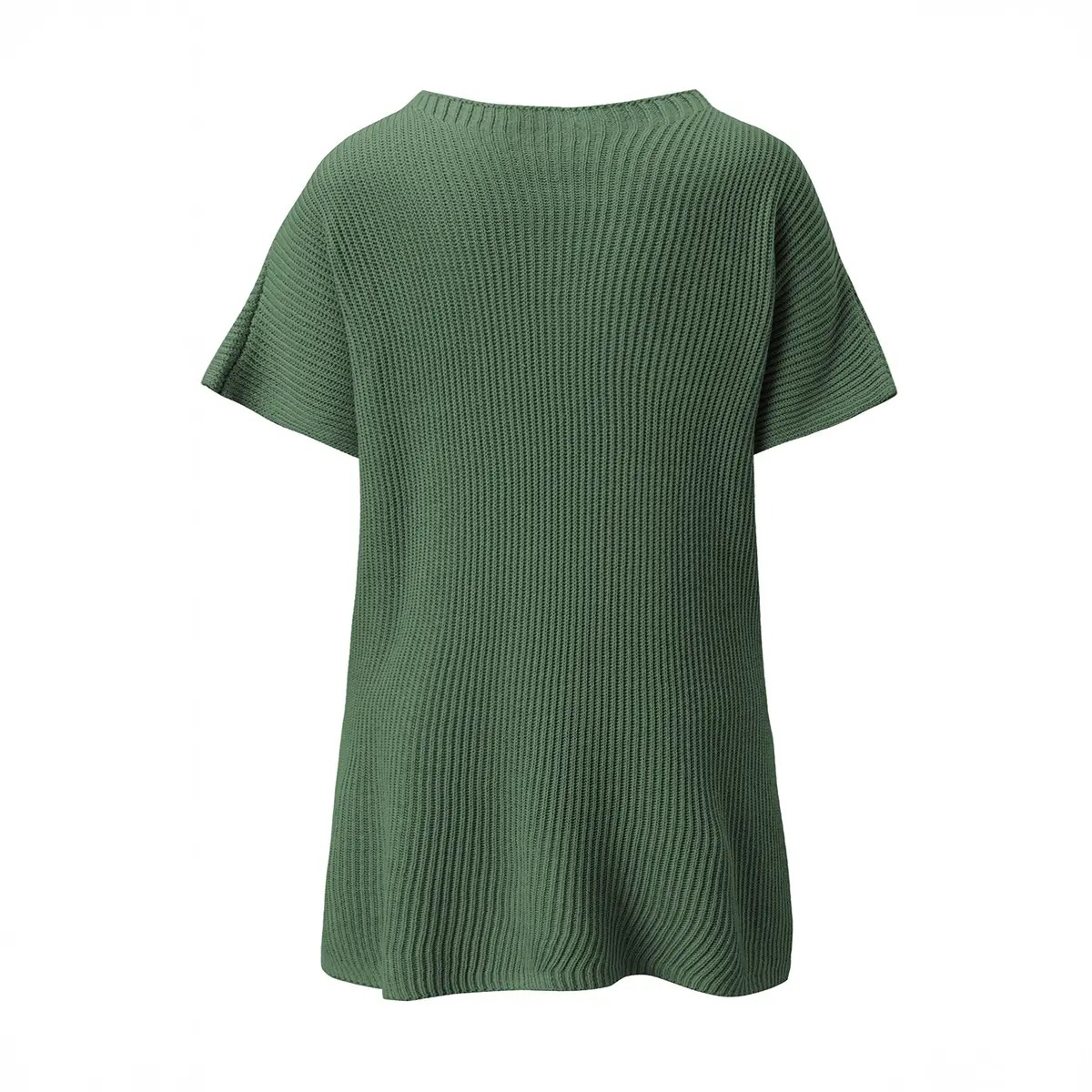 Women's Oversized Ribbed Short Sleeve Knit Top