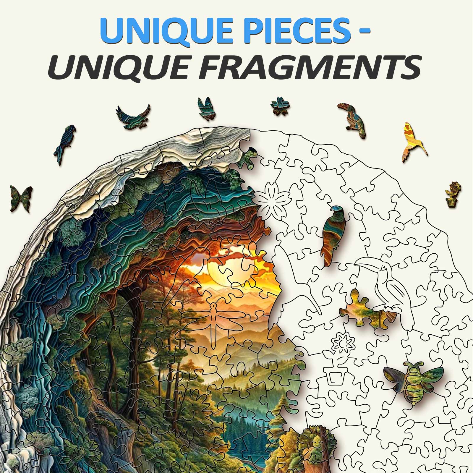 Cave Forest Wooden Jigsaw Puzzle