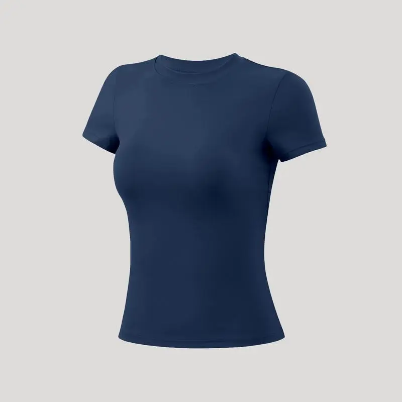 Sports Tee And Long Shirt Round Neck Slim T-shirt