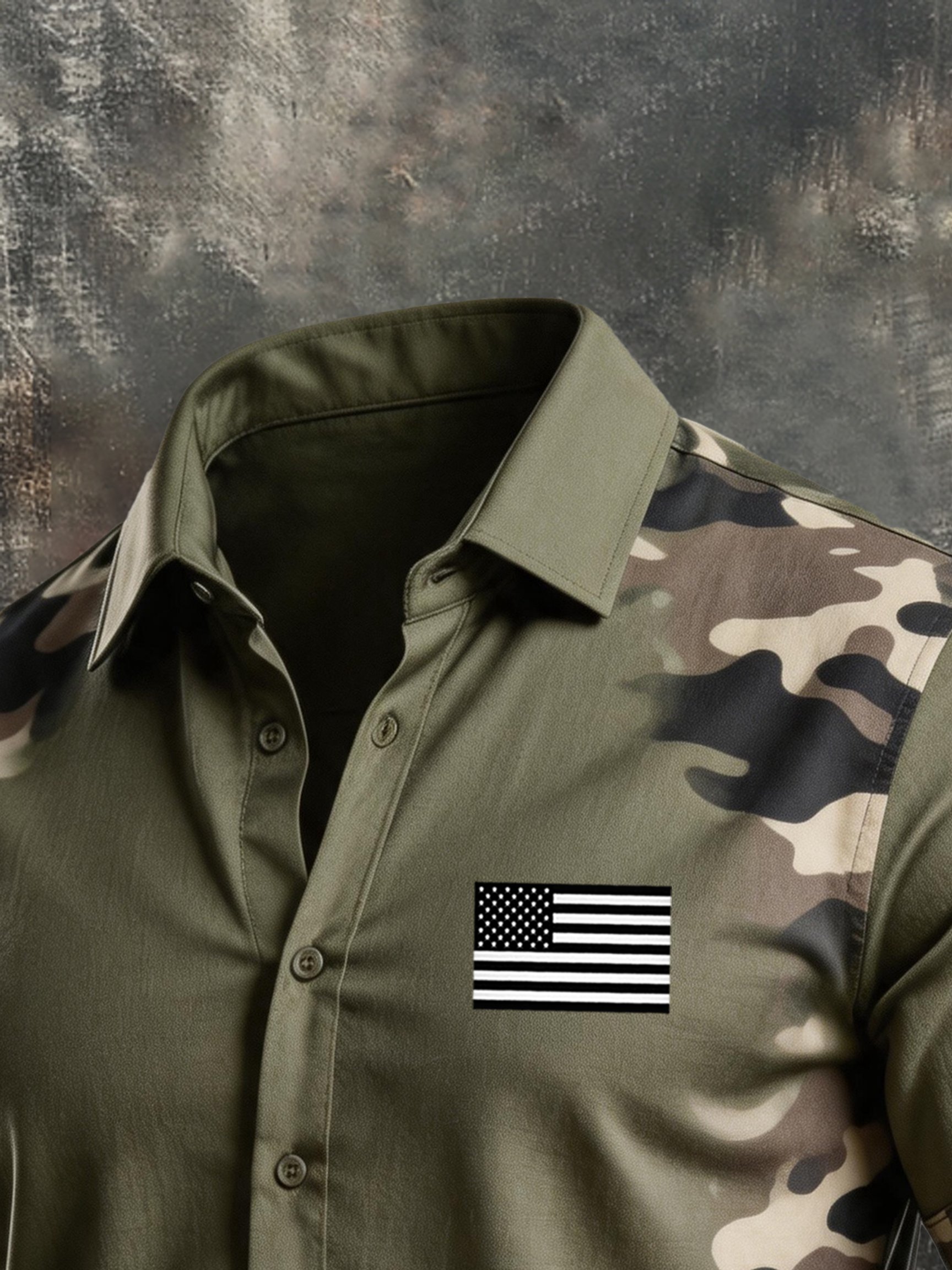 Men's Retro Independence Day Patriot Short-Sleeve Shirt