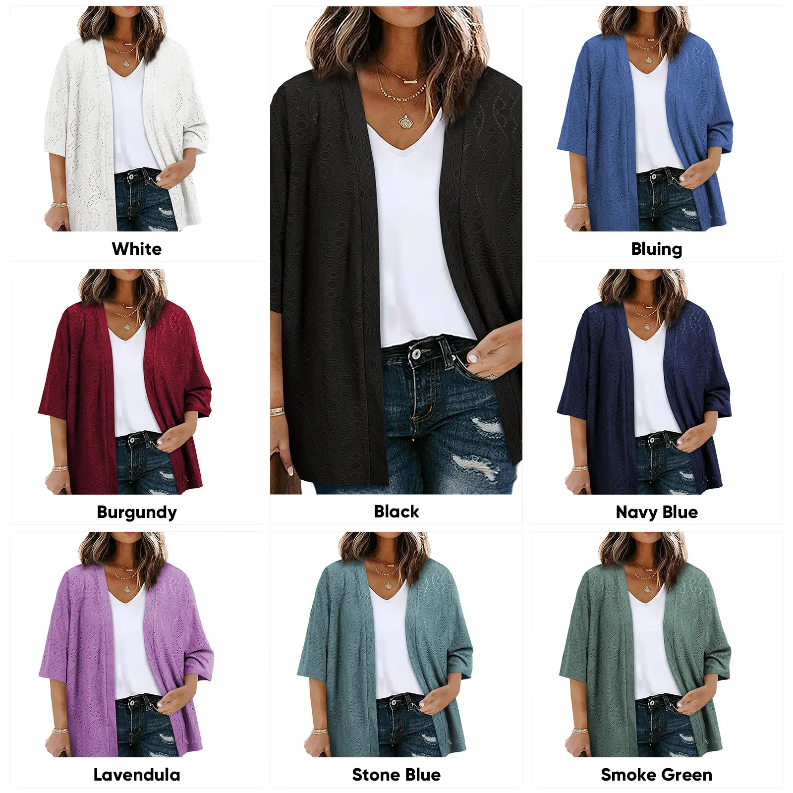 Everyday Lightweight Open-Front Cardigan