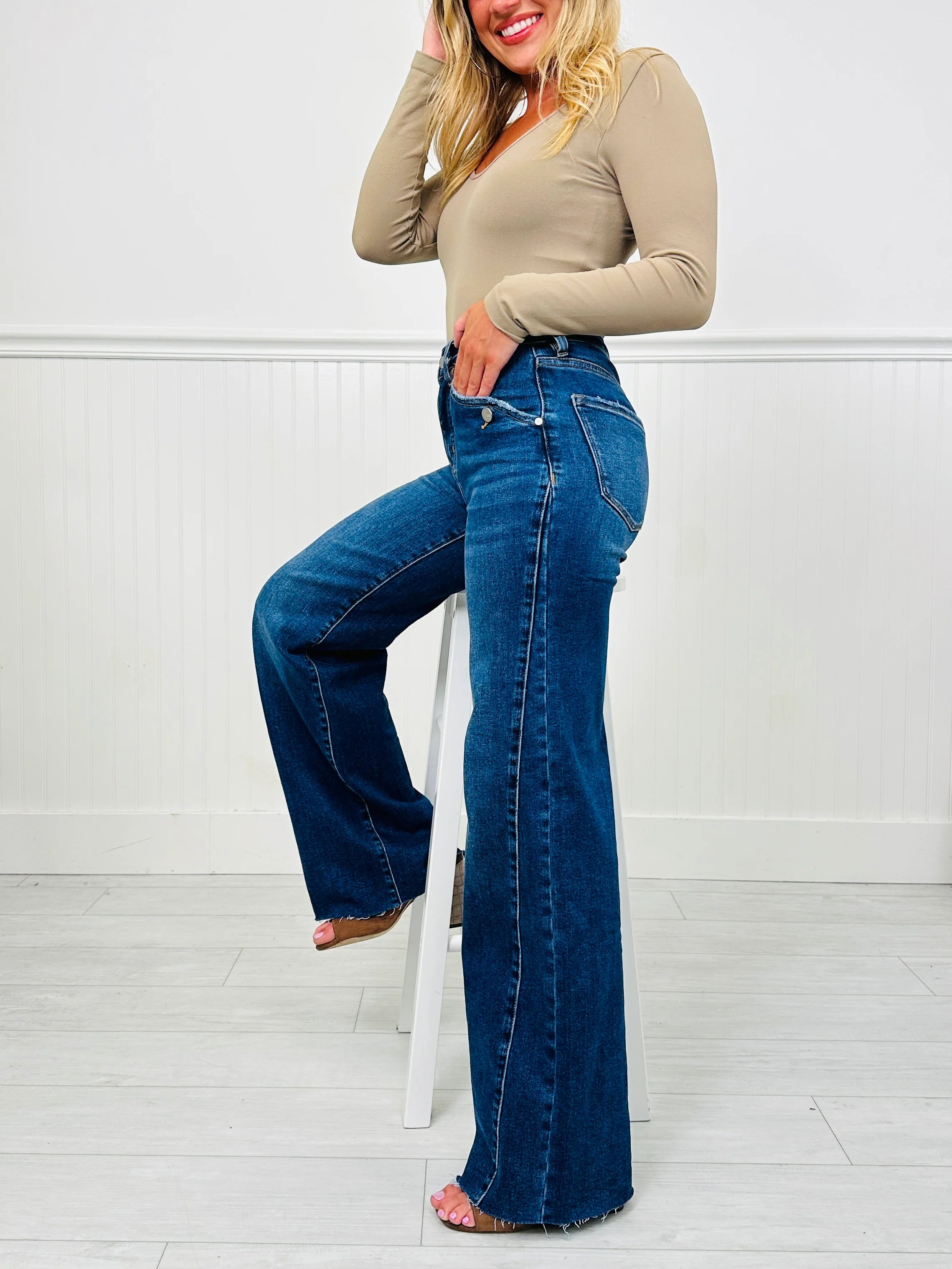 Caught Your Attention Straight Tummy Control Jeans