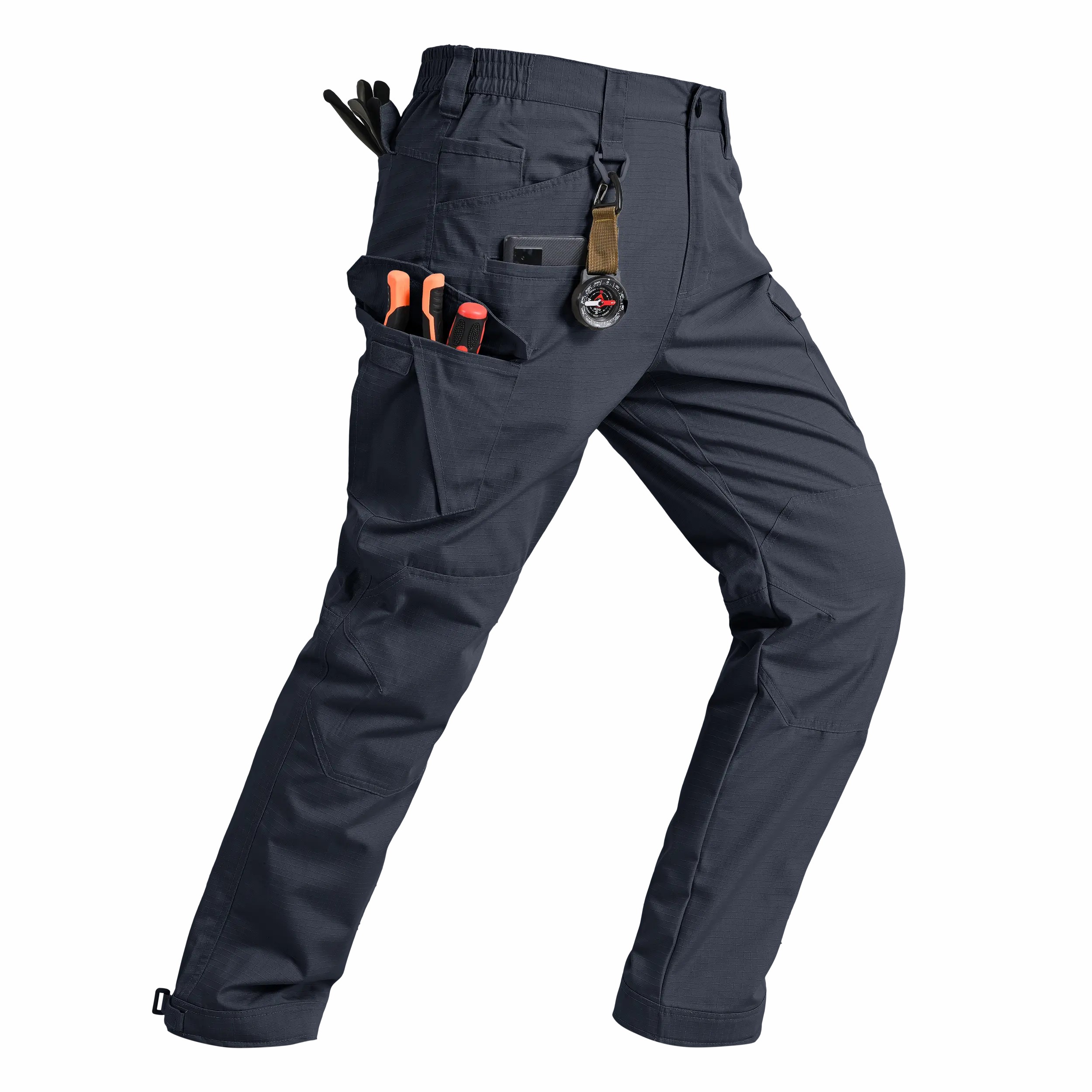 Men's Tactical Ripstop Pants Lightweight Water Resistant Cargo Hiking Work Pants