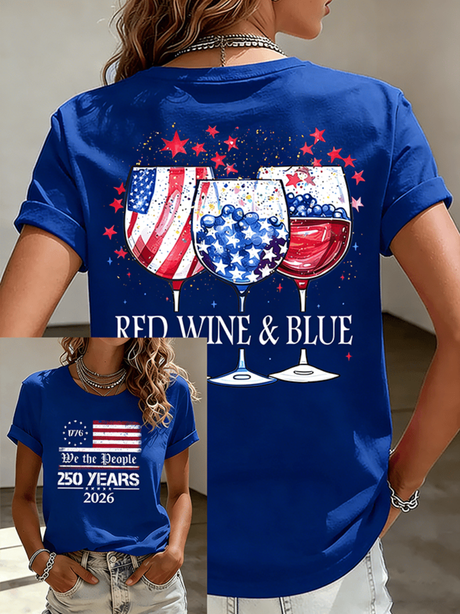 Women's 1776-2026 Anniversary Celebration Printed T-Shirt