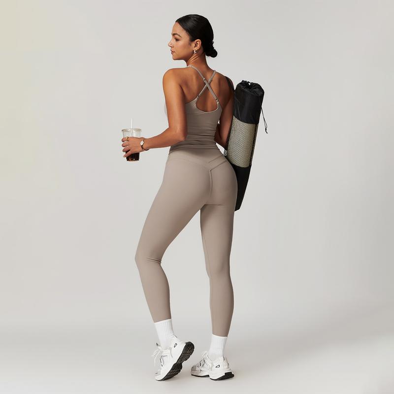 Women's Tank Top High Stretch Leggings Two-Piece Set