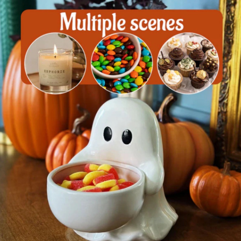 Cute Ceramic Ghost Light Candle Holders