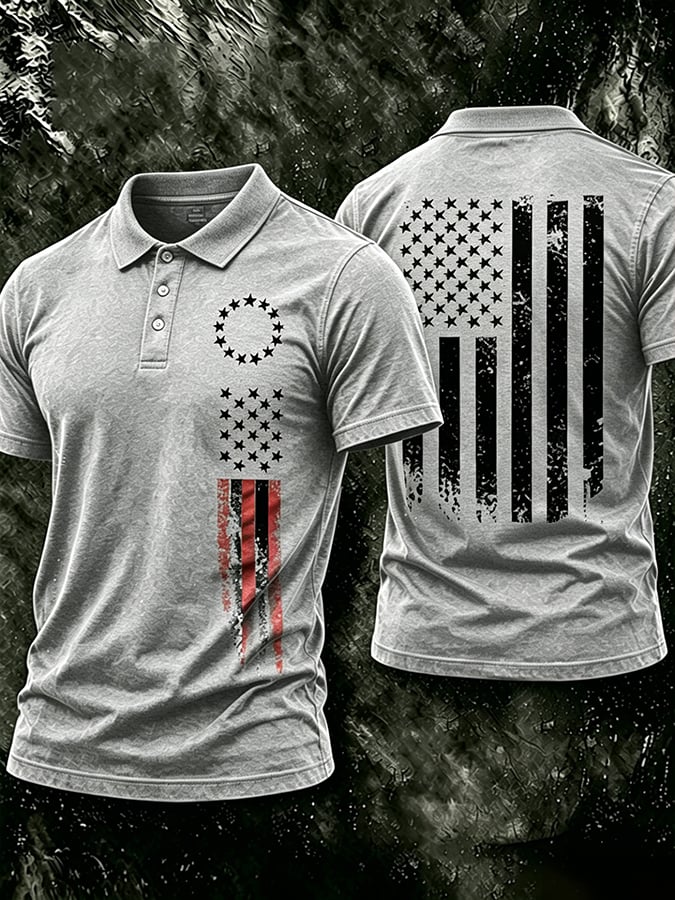 Men's USA 1776-2026 Freedom Printed Polo Shirt