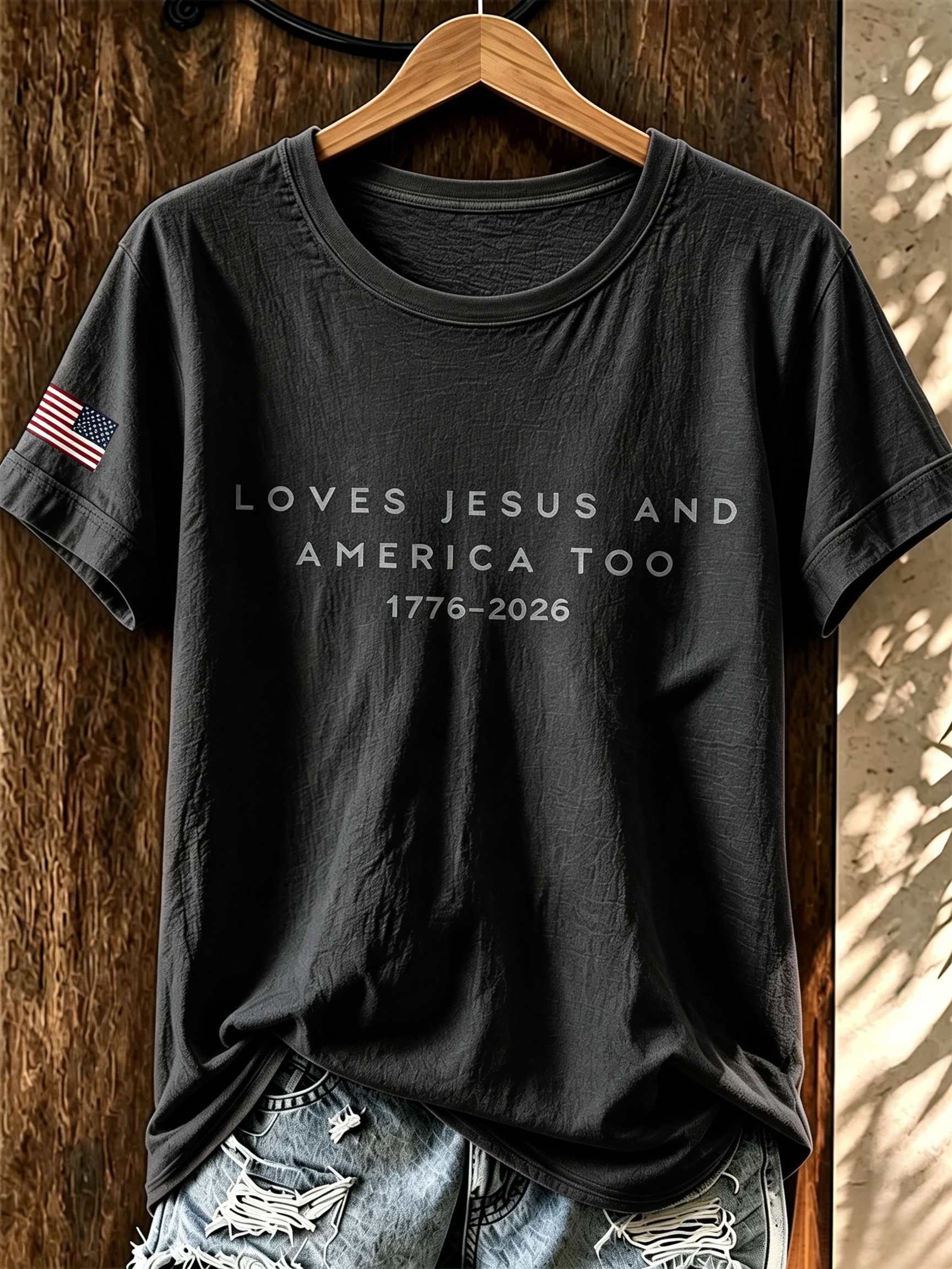 Women's Independence Day Faith Printed T-Shirt