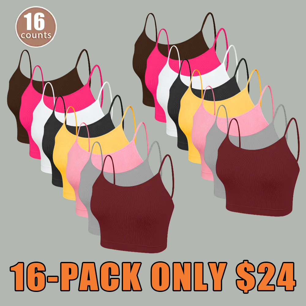 Women's Solid Wireless Bra, Stretchy Comfortable Breathable Bra
