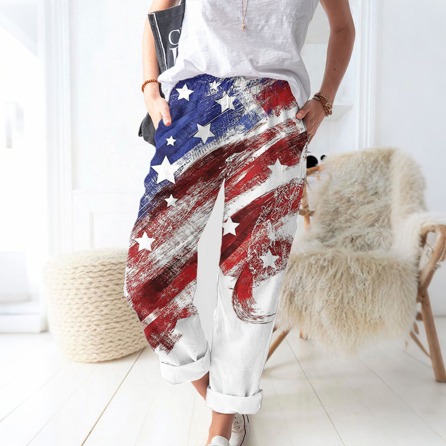 Women'S Independence Day Printed Casual Pants