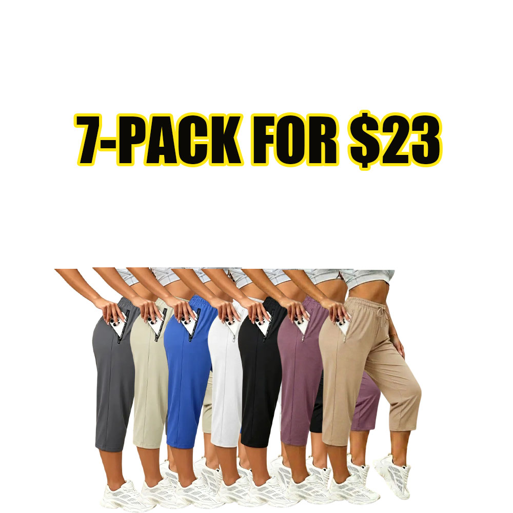 Women's Quick-Dry Drawstring Capri Pants