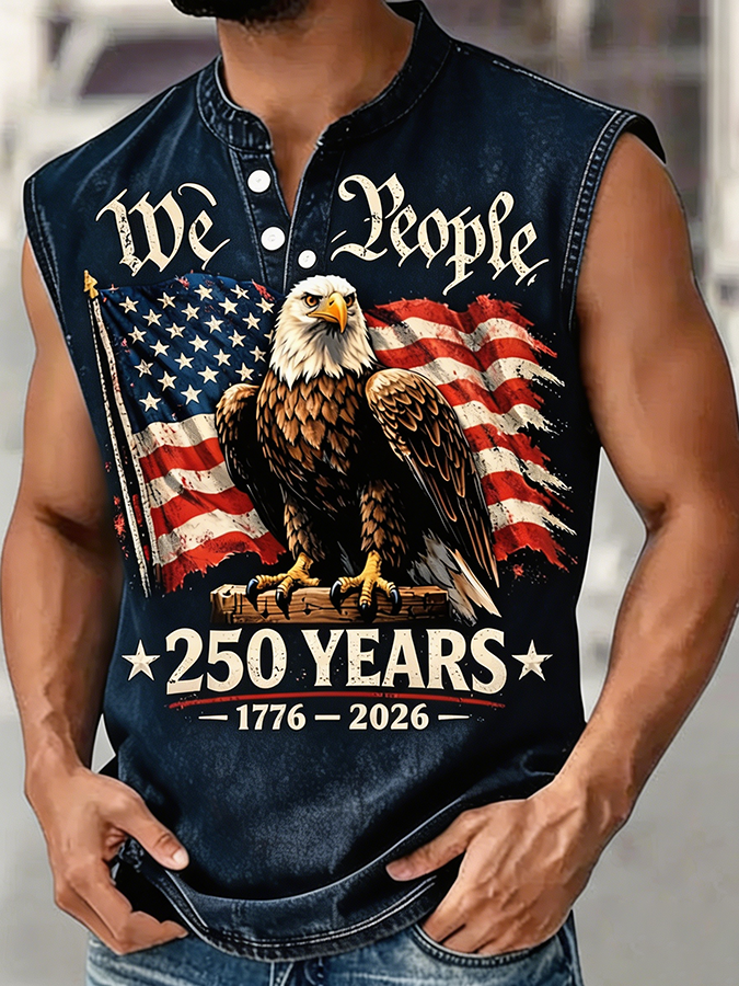 Men's We The People 1776-2026 Bald Eagle Sleeveless Top