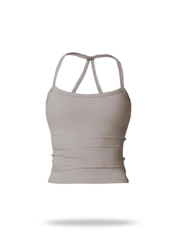 Women's Solid Backless Quick-Dry Athletic Cami Top