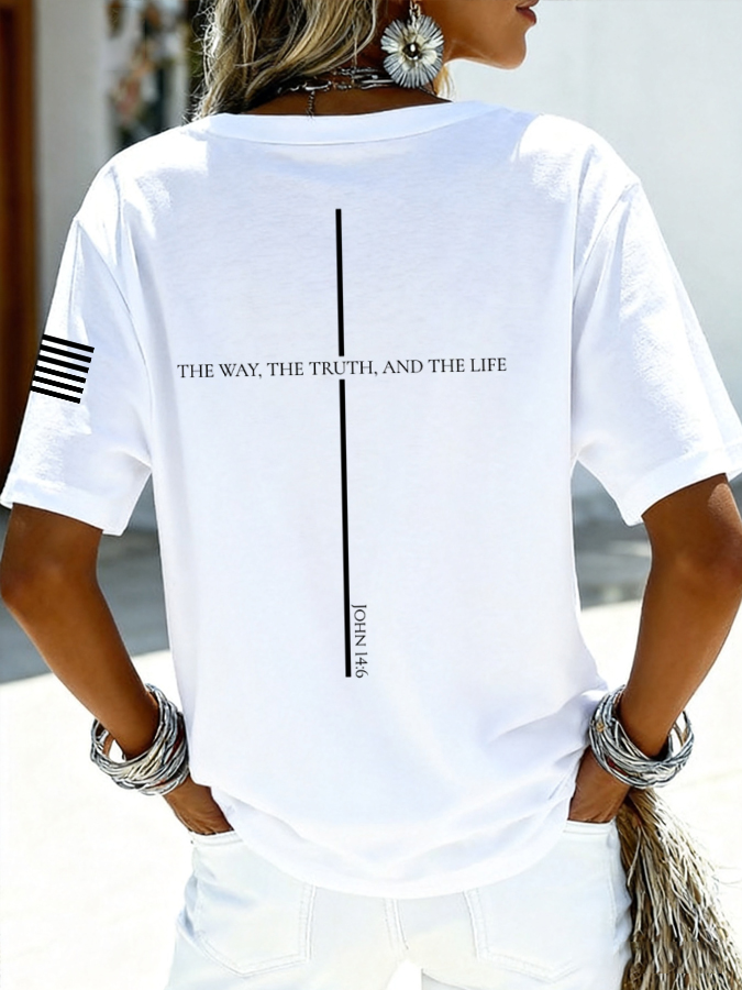 Women'S The Way, The Truth, And The Life Print Casual T-Shirt