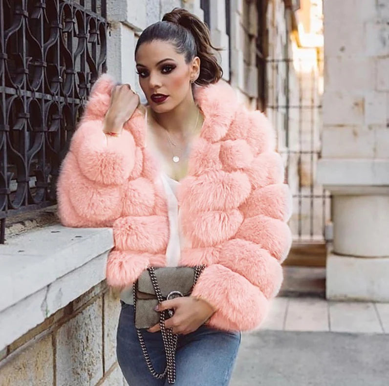 CALINE | Manteau Glamour En Fourrure