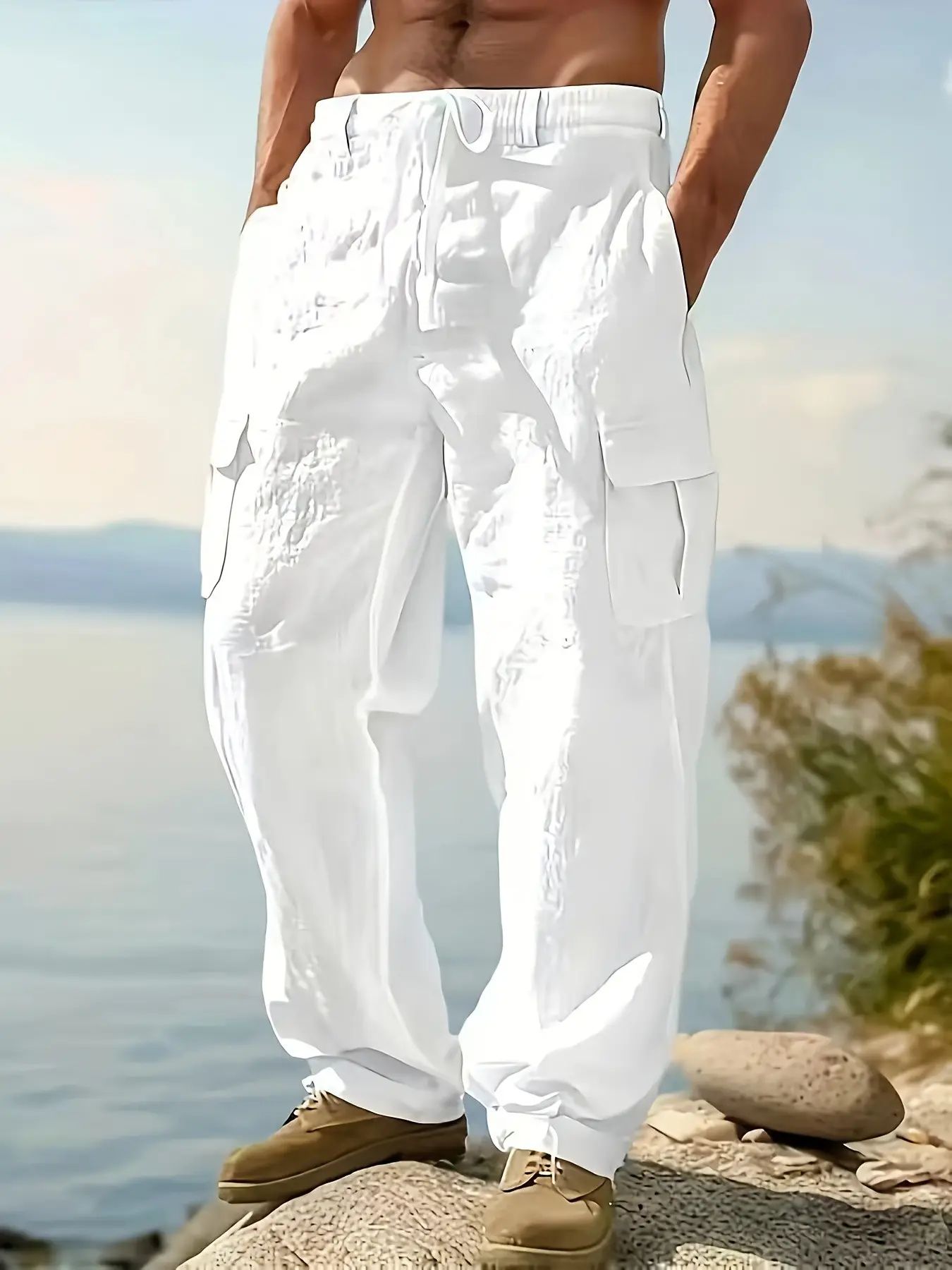 2026 Fashion Comfy Men's Linen Cargo Pants