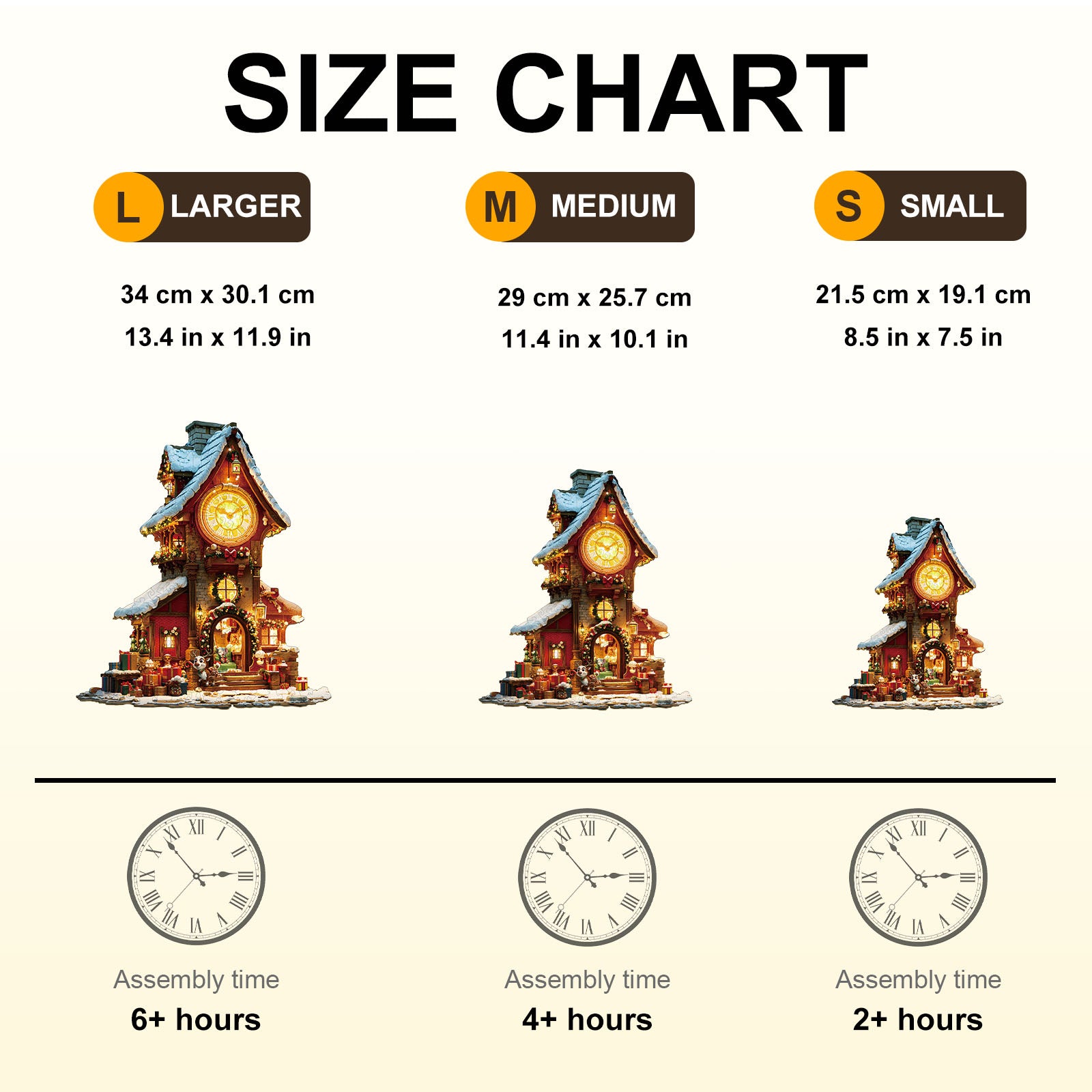 Christmas Clock Tower-2 Wooden Jigsaw Puzzle