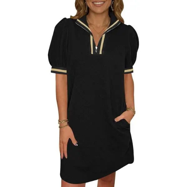 Women's Summer Puff-Sleeve Mini Dress