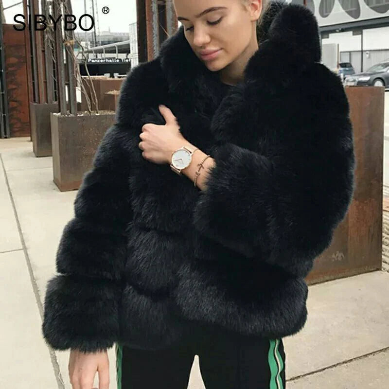 CALINE | Manteau Glamour En Fourrure