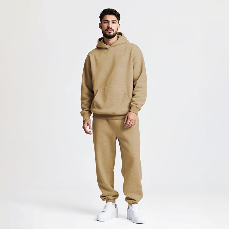 Matching Hoodie Set for Men Winter, 2 Piece Tracksuit, Oversized Hoodie & Sweatpants