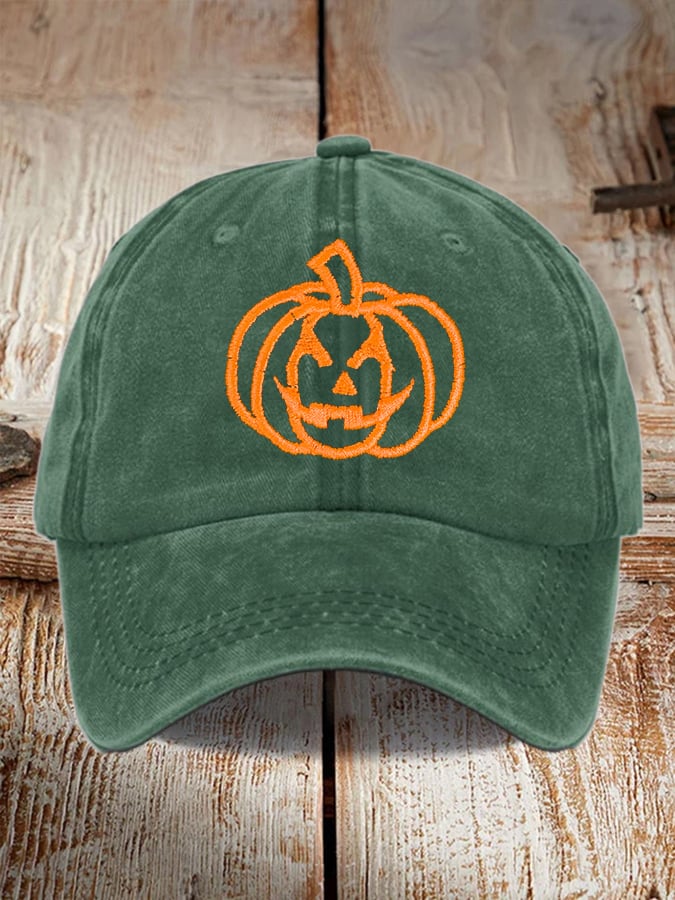 Vintage Pumpkin Print Baseball Cap