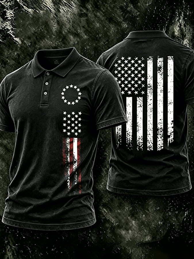 Men's USA 1776-2026 Freedom Printed Polo Shirt