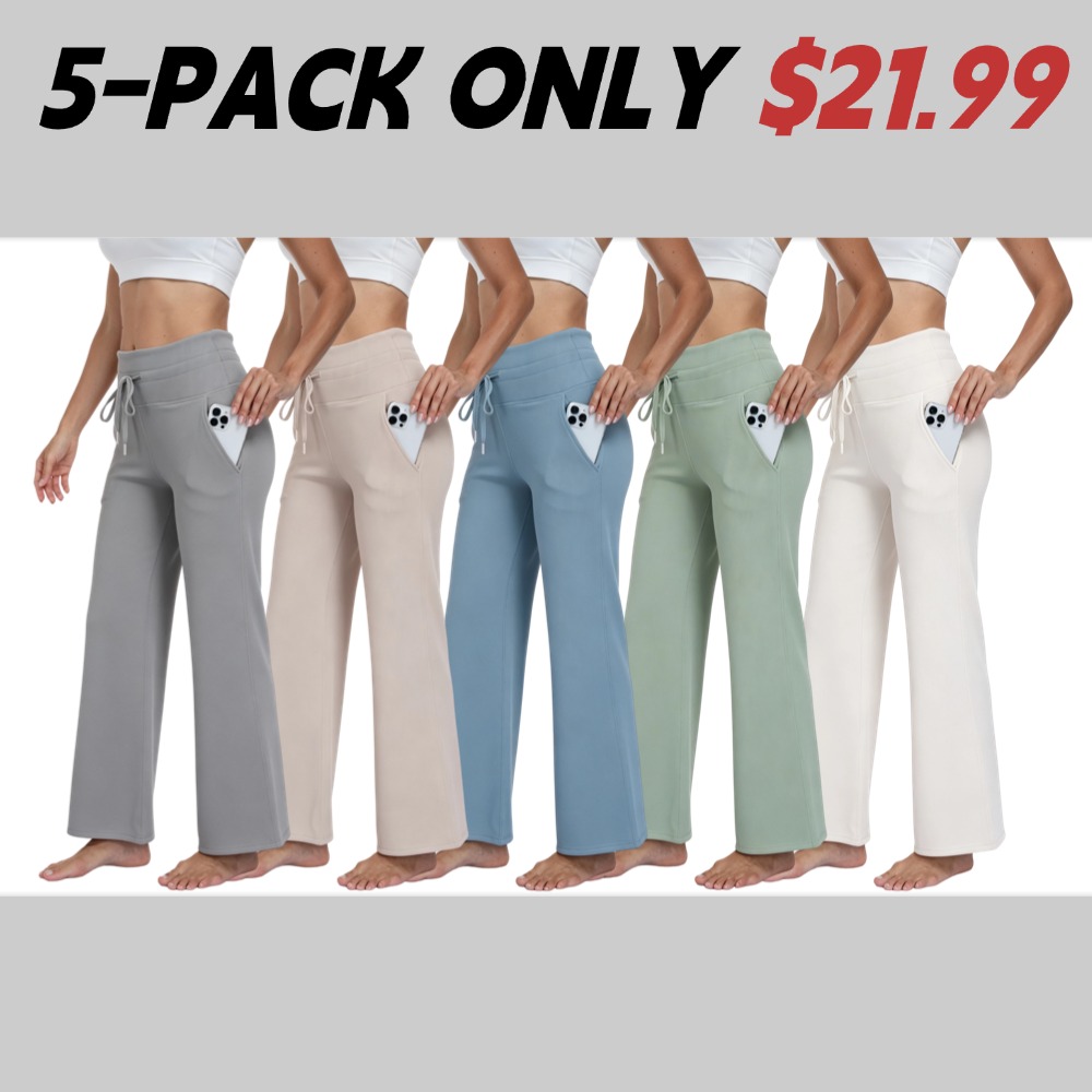 Women's Casual Loose High-Waisted Wide-Leg Trousers