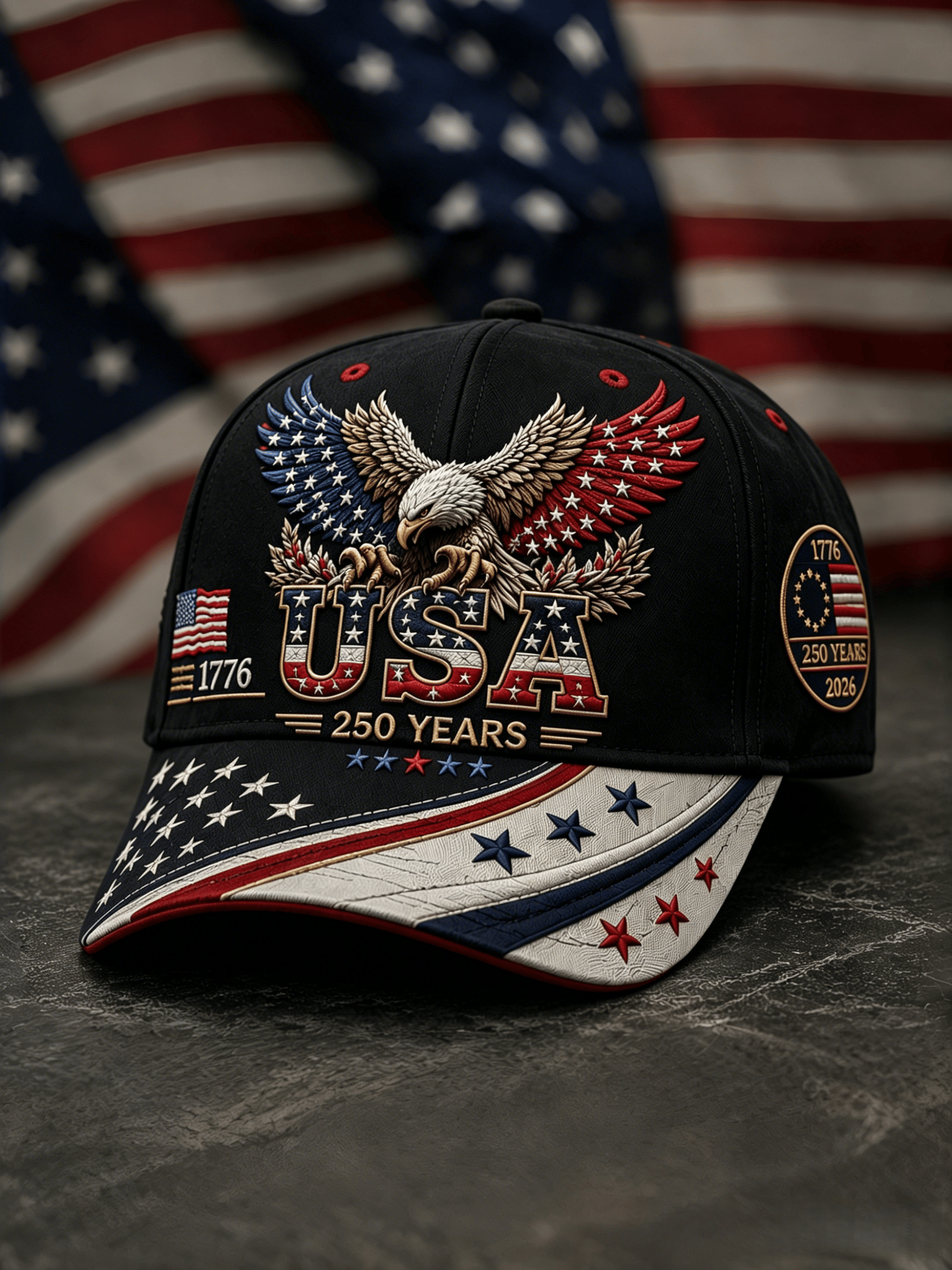 USA 250th Anniversary Printed Hat