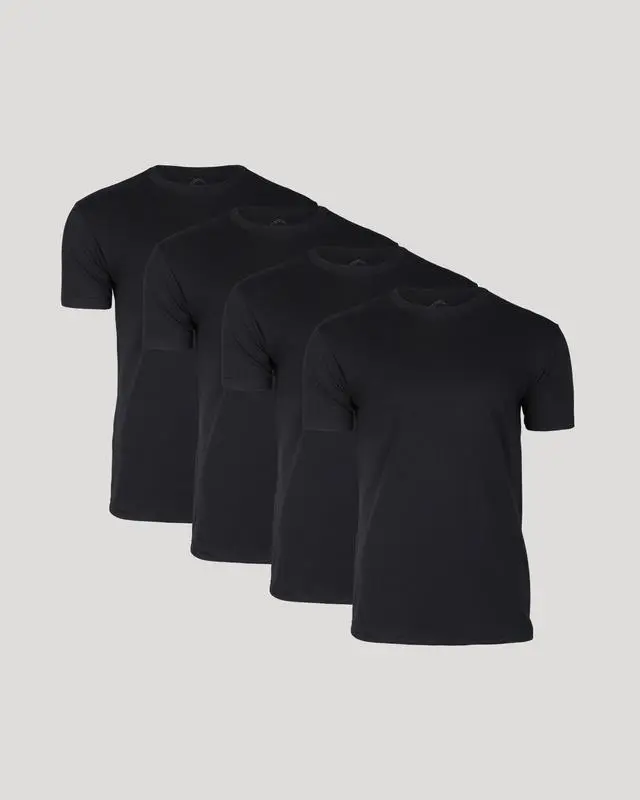 Men's four-piece short-sleeved crew neck T-shirt set