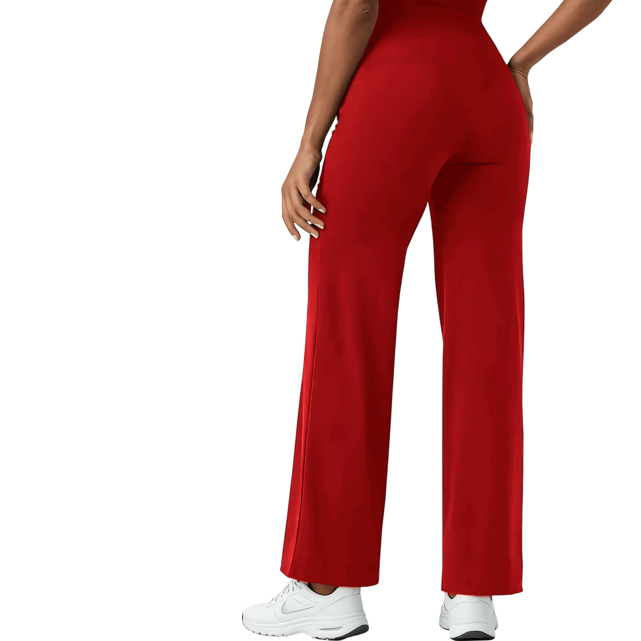 Women's Wide-Leg Suit Pants with Elastic Waist