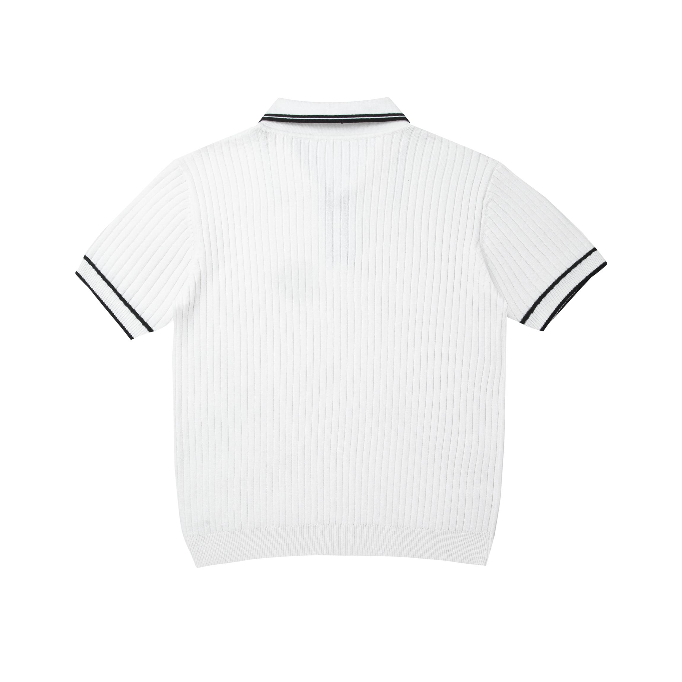 Men's Vintage Rib-Knit Polo Shirt
