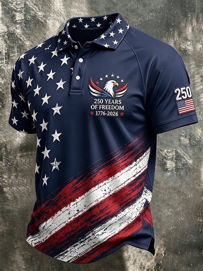 Men's U.S. 250th Anniversary Commemorative Printed Polo Shirt