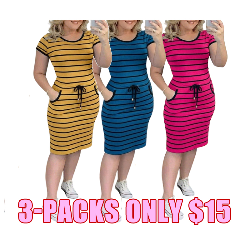 Classic Plaid Bodycon Pocket Dress
