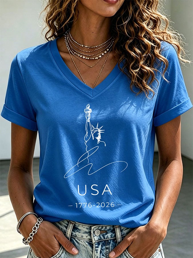 Women's Casual Print Short-Sleeve T-Shirt