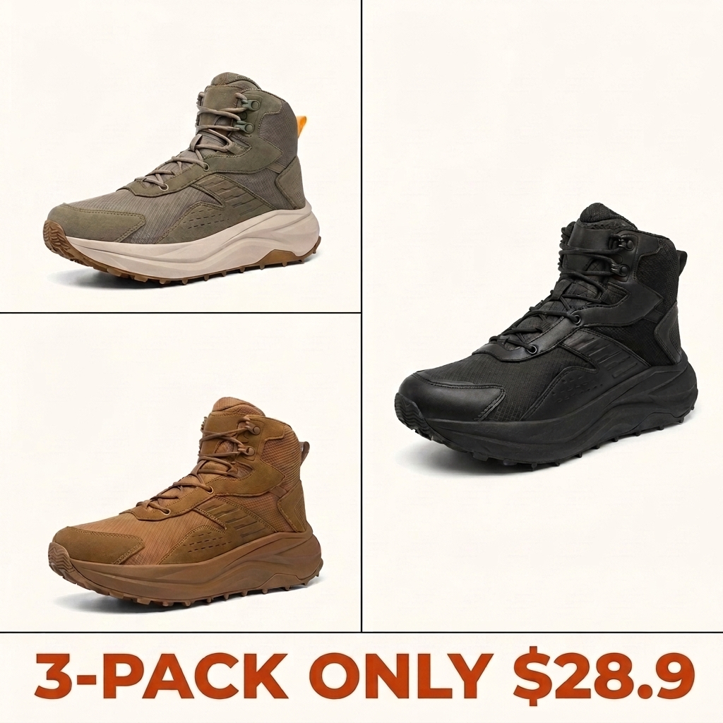 Men's wide-last lightweight waterproof hiking boots