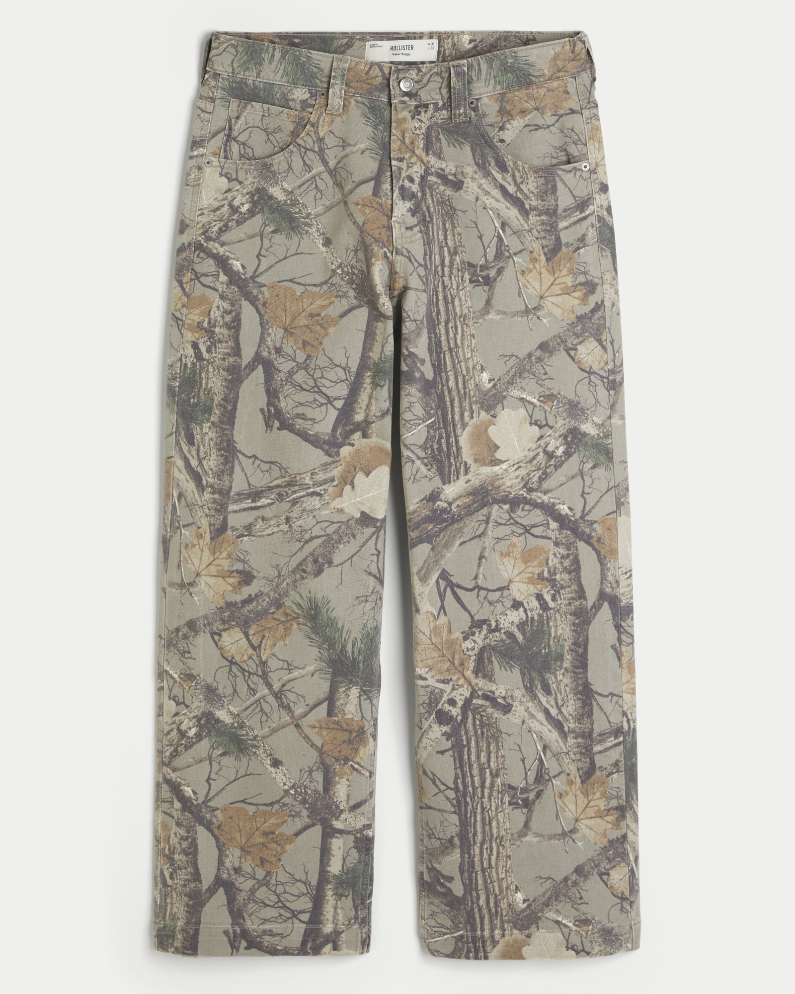Dark Wash Logo Embroidery Super Baggy Jeans
