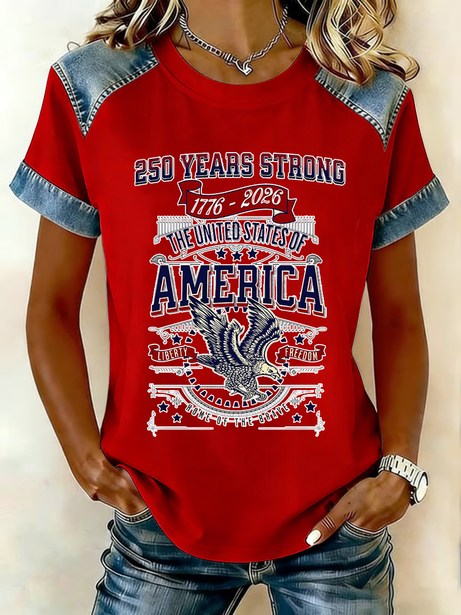 250Th Anniversary Cowboy Shoulder T-Shirt From The United States