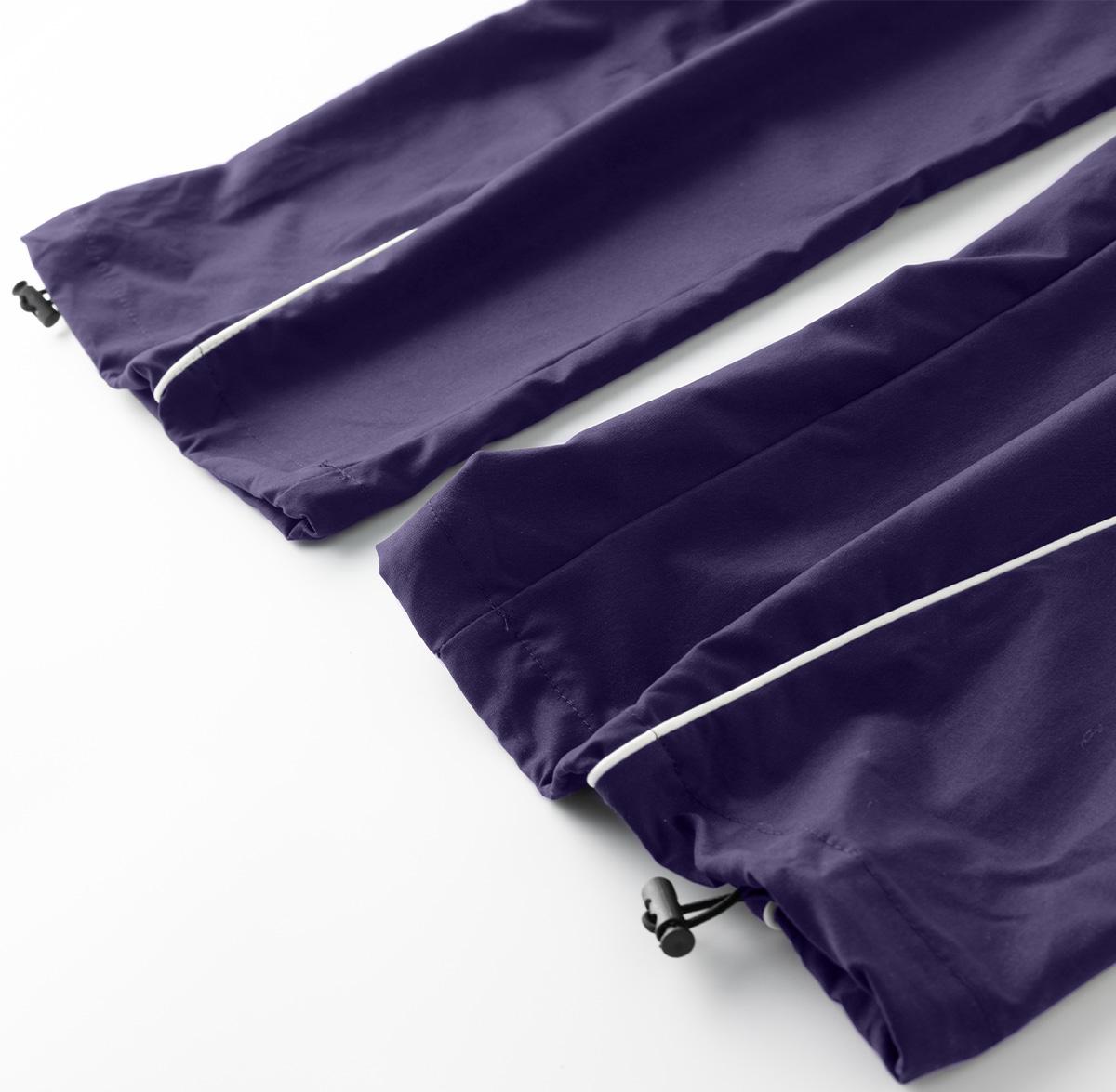 Men's High-Street Style Color-Block Spliced ​​Wide-Leg Pants with Side Stripes and Drawstrings