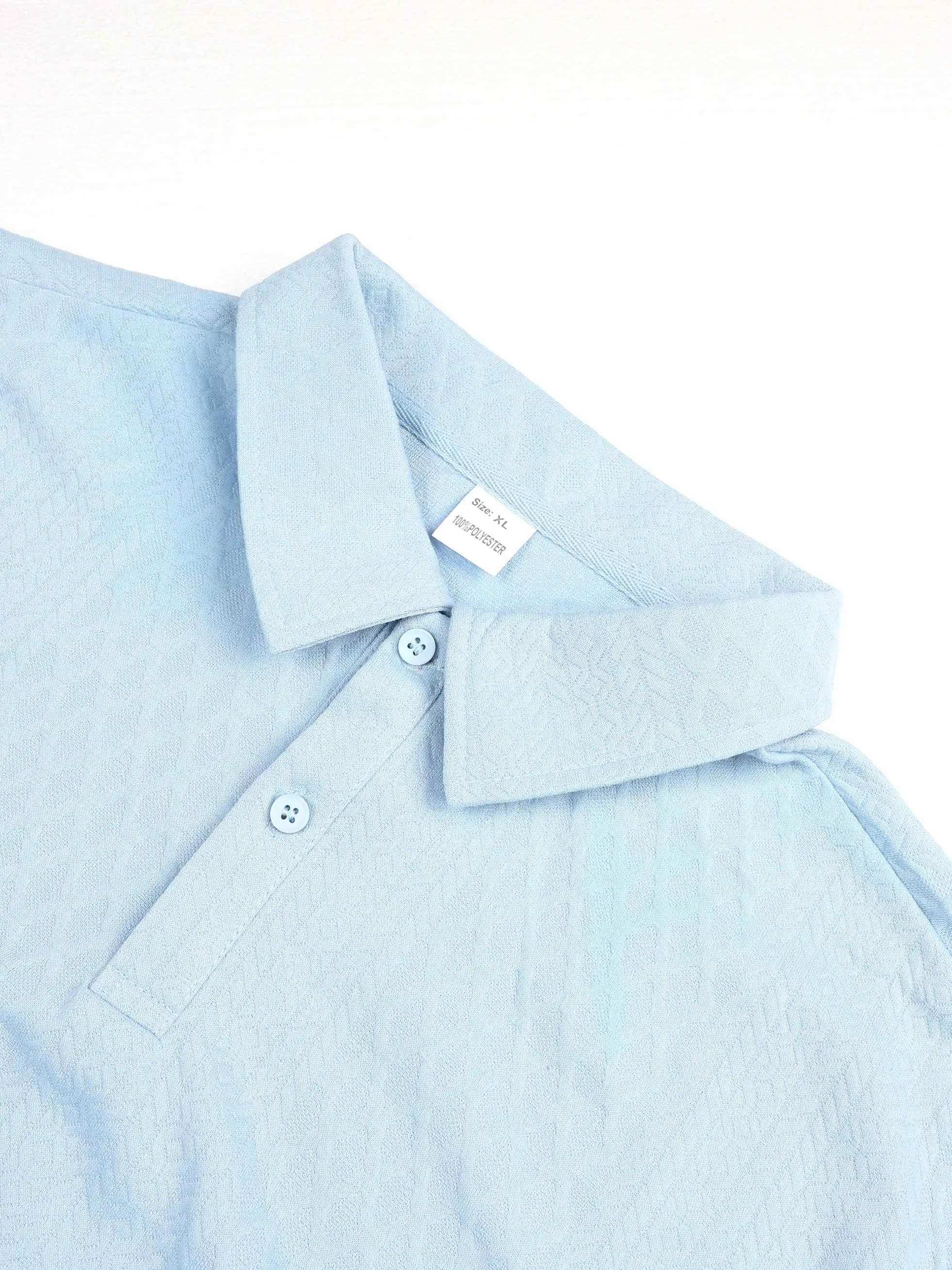 Men’s Casual Polo & Drawstring Shorts 2-Piece Set