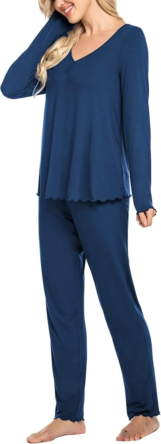 Womens Pajama Sets 2 Piece Lounge Set Fall Winter Pajamas