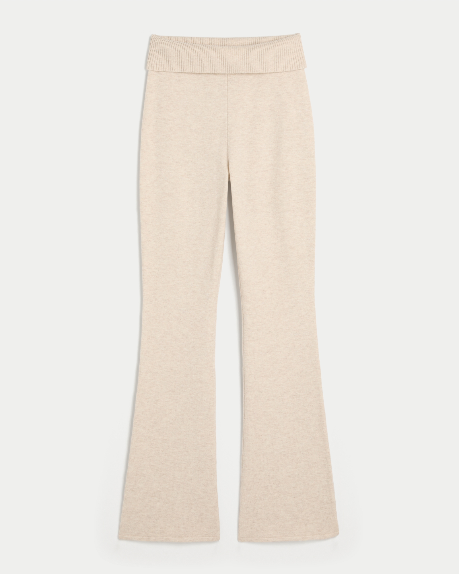 Gilly Hicks Sweater-Knit Foldover Waist Boot Pants
