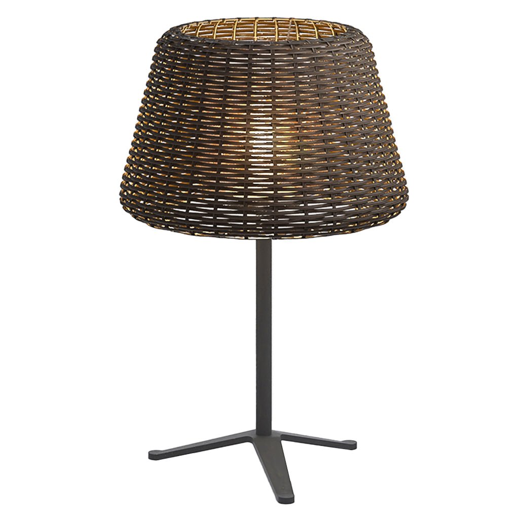 Rattan Craft Waterproof LED Outdoor Landscape Decorative Lighting Chandelier Table Lamp