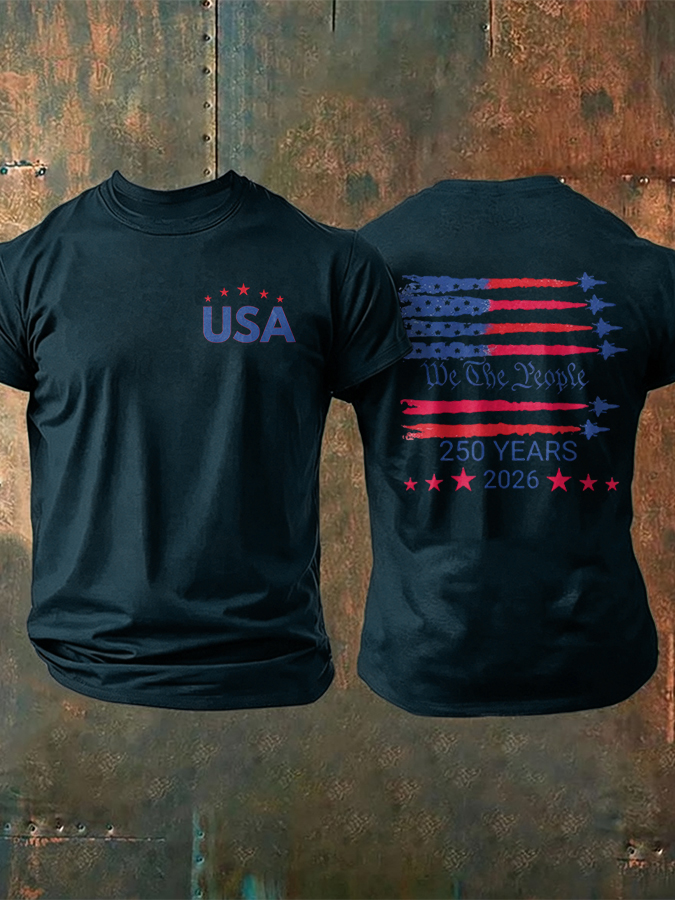 Men'S Round Neck Printed T-Shirt