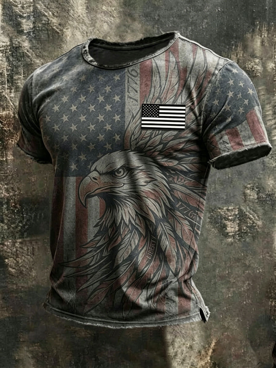 Men'S Retro 250Th Anniversary American Short-Sleeve T-Shirt