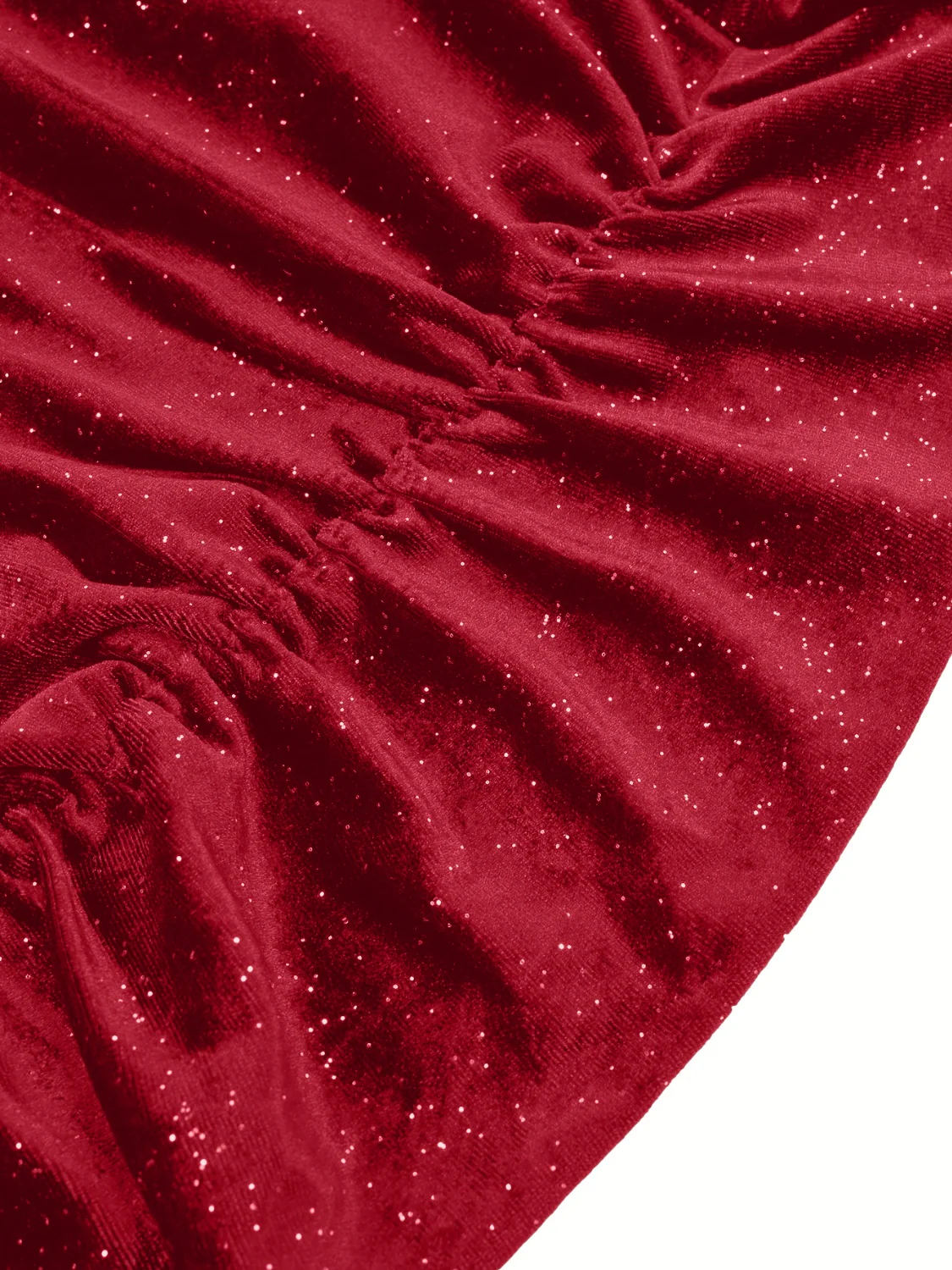 Glitter Ruched Cowl Neck Wrap Dress - Multiple Colors