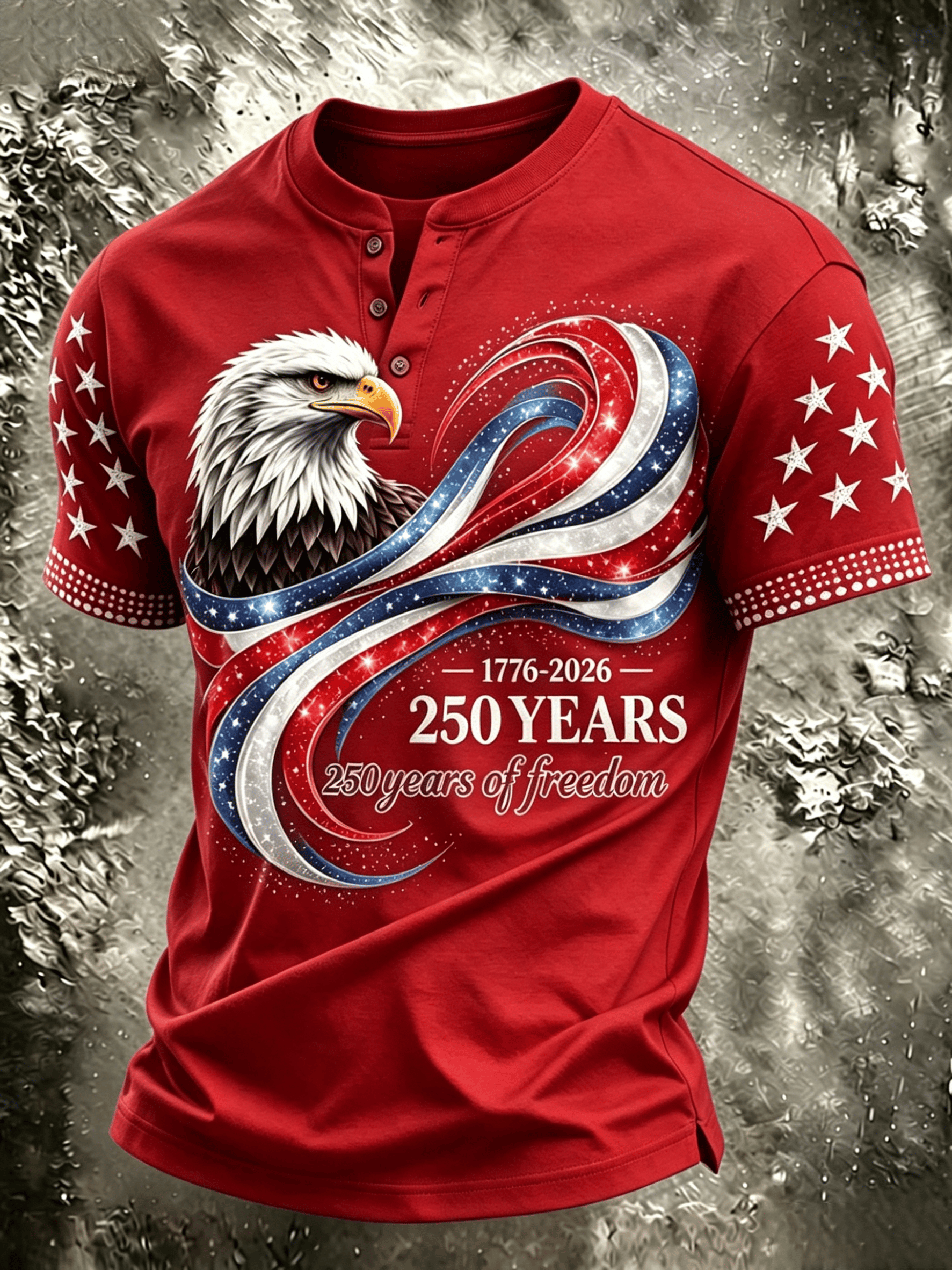 Men's American Anniversary Short-Sleeve Crew Neck T-Shirt