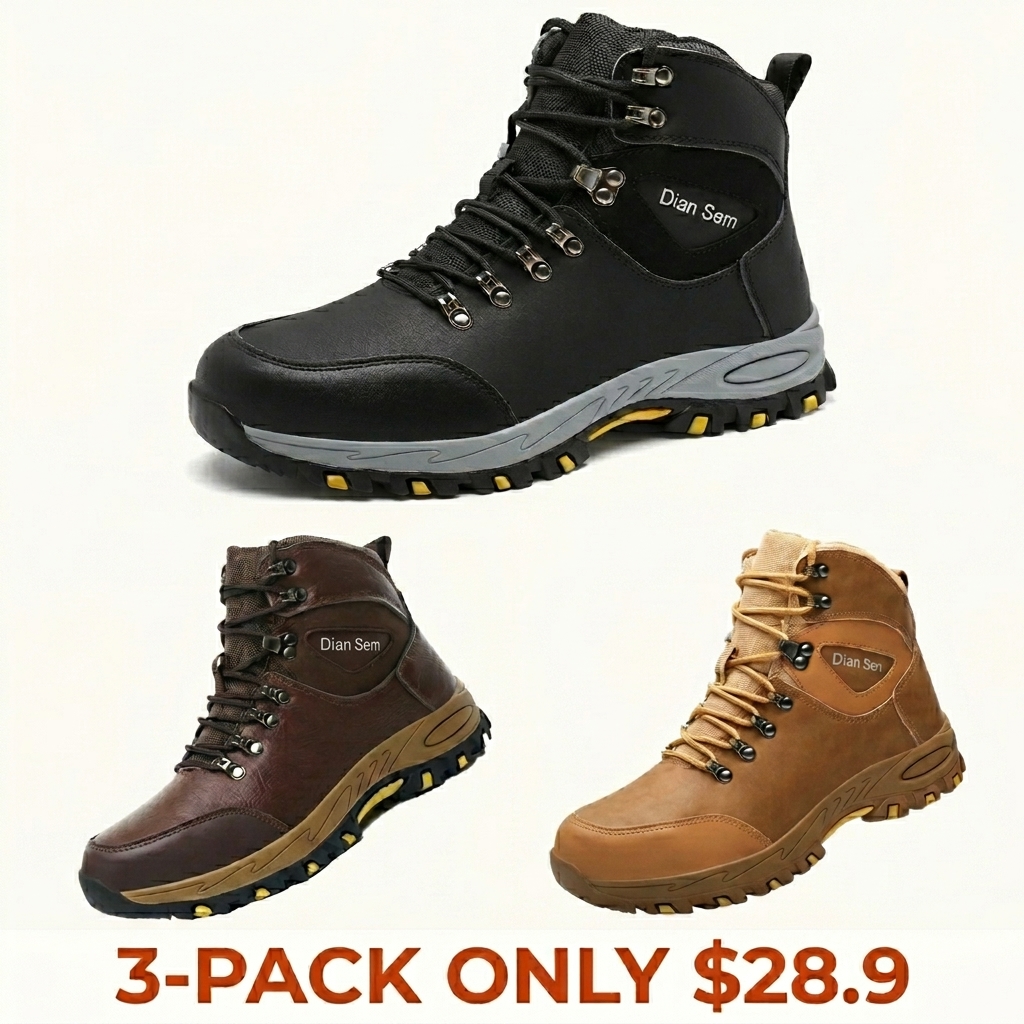 Men's Waterproof Safety Boots – Rugged Steel-Toe Work Boots with Crush and Puncture Resistance