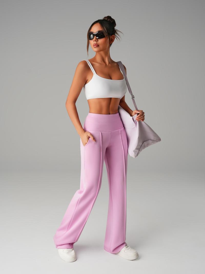 Women's Solid Color Loose Straight Leg Pants