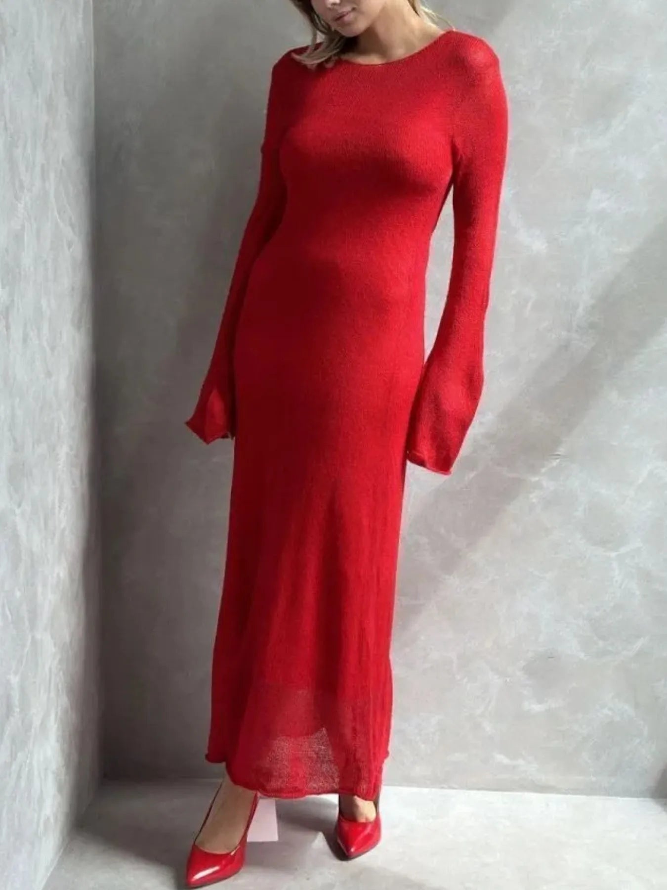 Ribbed Knit Cami Dress and Cover Up Sweater Set